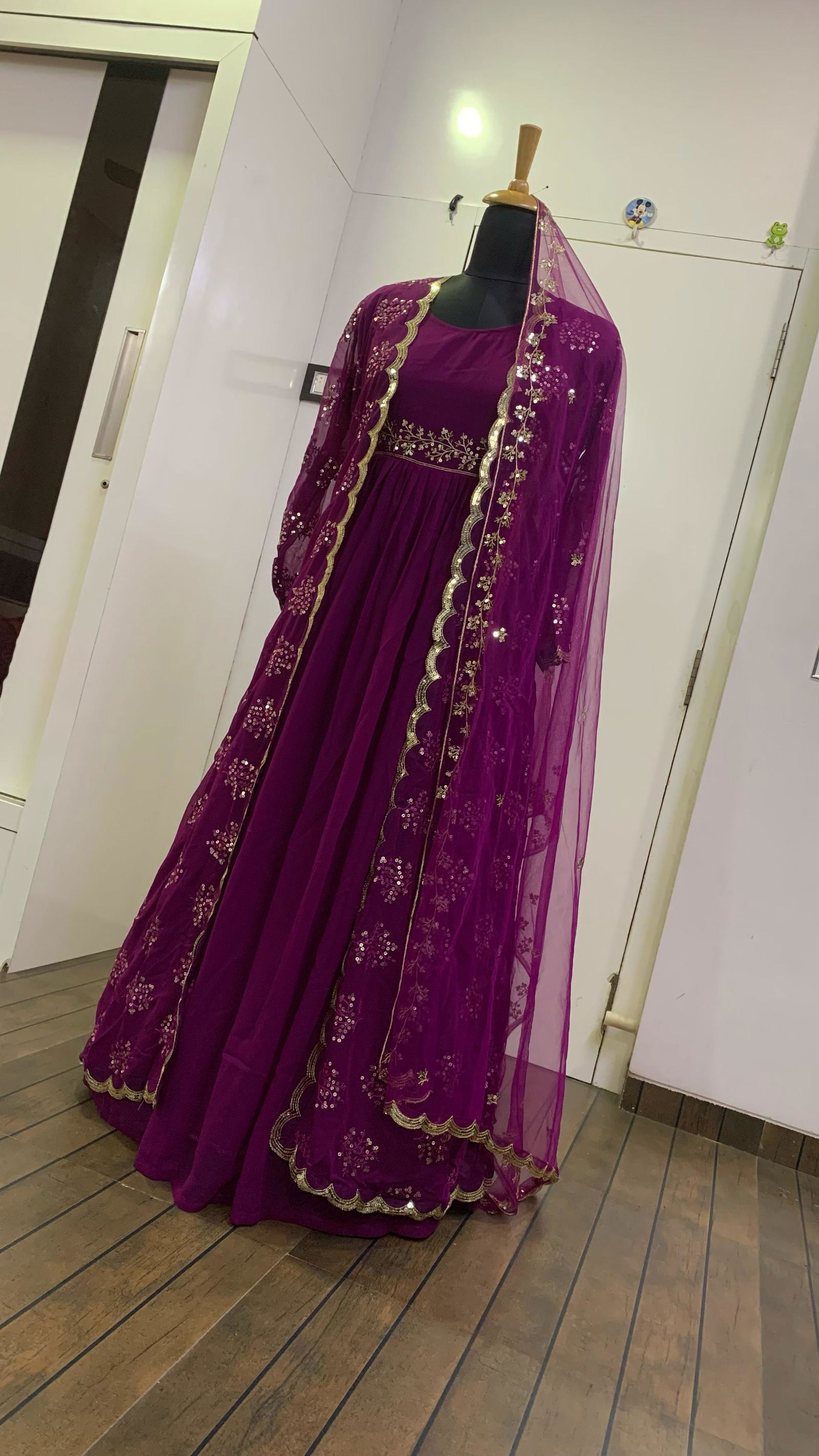 248 Designer Wedding Wear Georgette Gown Catalog